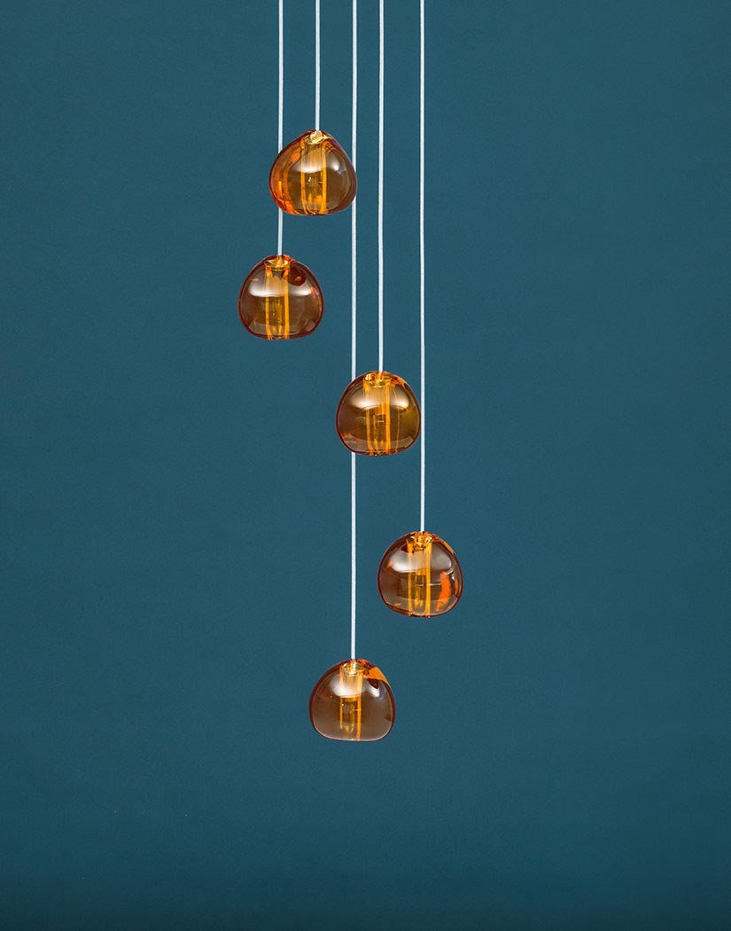 Elegant Crystal Pendant Light - Modern Chandelier for Dining Room, Bedroom & Living Room Decor - Dimmable LED Hanging Lamp for Home & Office Lighting