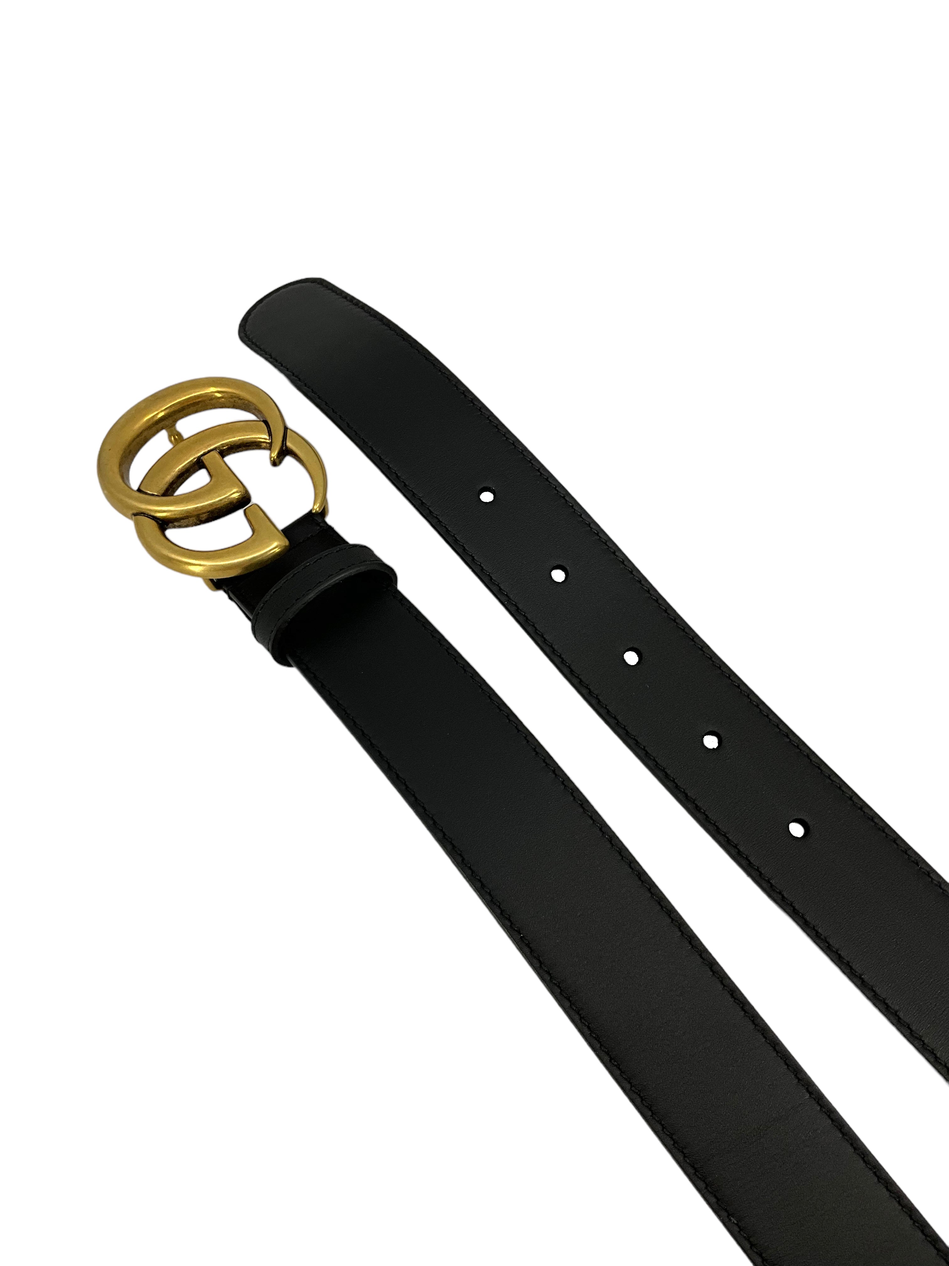 GUCCI GG Marmont Thin Leather Belt for Women - Size 80 (32