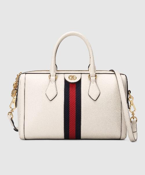 Gucci Ophidia Medium Top Handle Bag in White - Luxury Leather Shoulder Bag for Women, Perfect for Work, Travel & Everyday Use