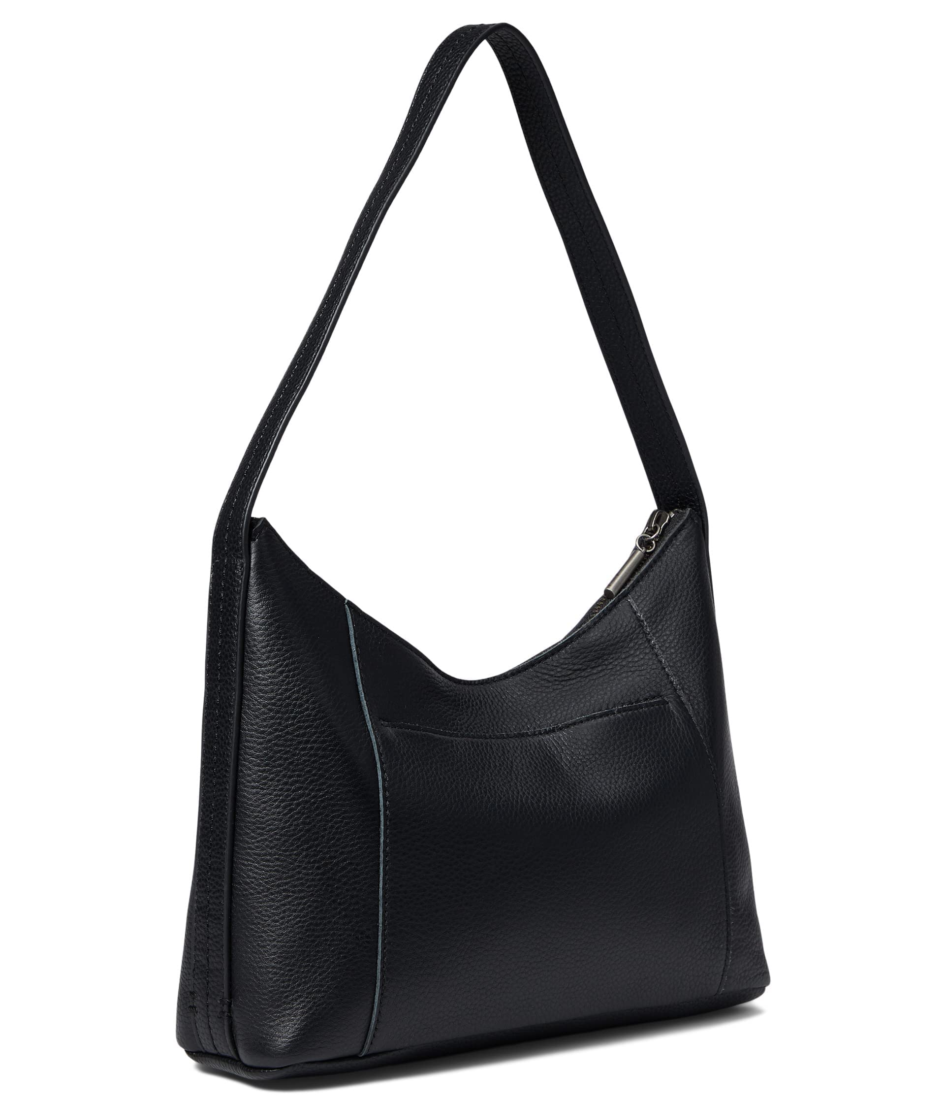 The Sak Brook Hobo Leather Shoulder Bag - Single Strap Crossbody Purse for Women, Black | Perfect for Work, Travel & Everyday Use