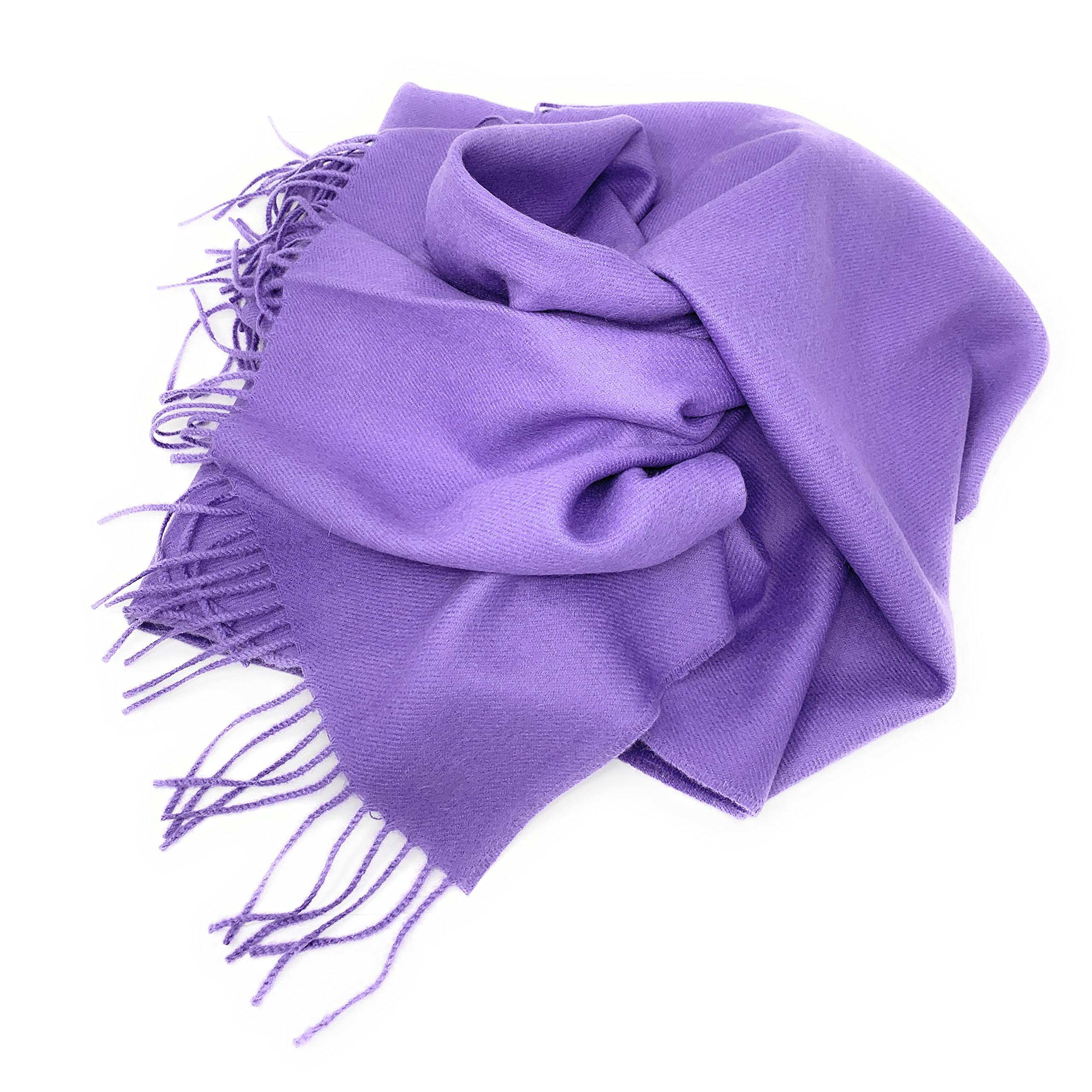 100% Baby Alpaca Wool Throw Blanket - Hypoallergenic, All-Natural & Soft - 51x71 Inches (Lilac) - Perfect for Cozy Home Decor, Sofa, Bed & Travel Accessories