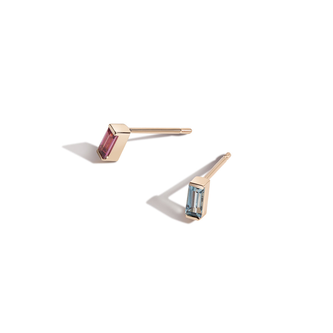Birthstone Baguette Stud Earrings - Genuine Gemstone Jewelry for Women | Perfect Gift for Birthday, Anniversary & Special Occasions
