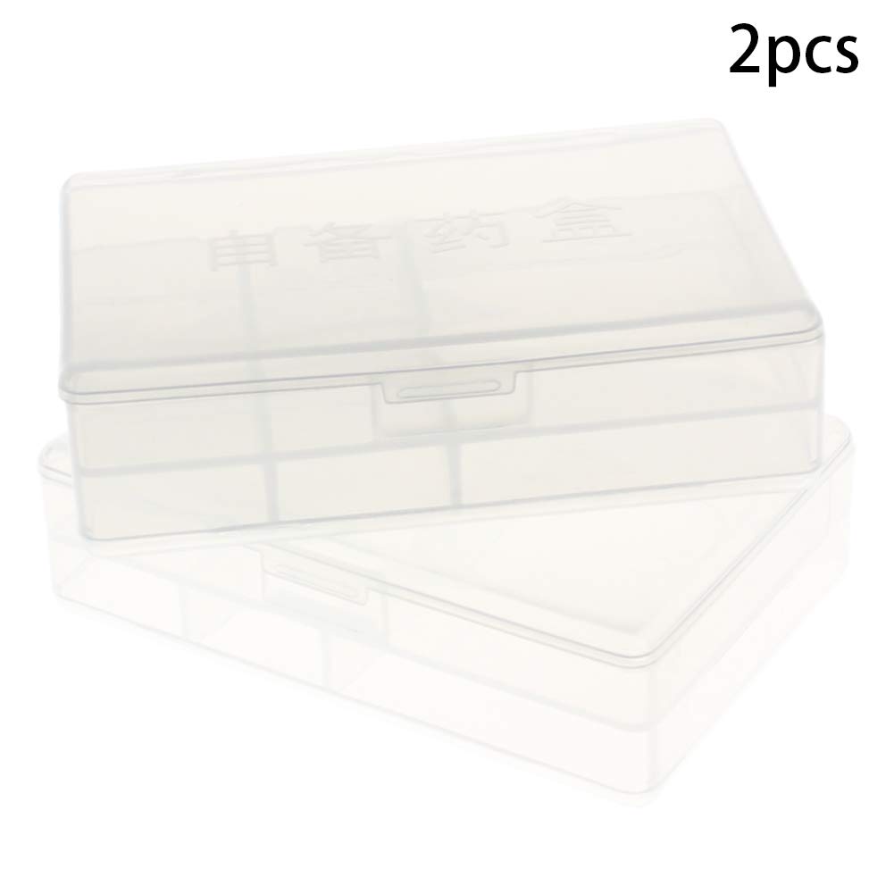Utoolmart 4 x 2.7 x 1.2 Inches Translucent Plastic Storage Box - Organizer for Hardware, Screws, Bolts, Nuts, Nails, Beads & Jewelry (2-Pack) - Perfect for Workshop, Craft Room & Home DIY Projects