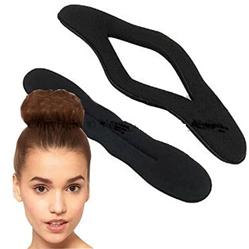 LondonExpress Magic Sponge Hair Styling Bun Maker - Twist Curler Tool Clip for Donut Bun (Large & Small Sizes) - Perfect for Updos, Ponytails & Special Occasions