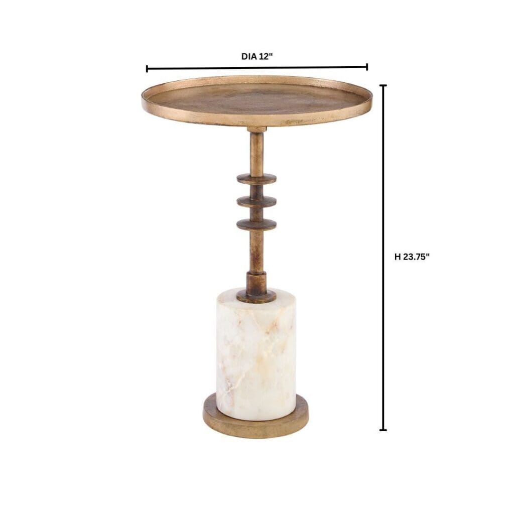 Cyan Design 11661 Jetson Accent Table - Antique Brass Finish, Small Side Table for Living Room, Bedroom, or Office Decor