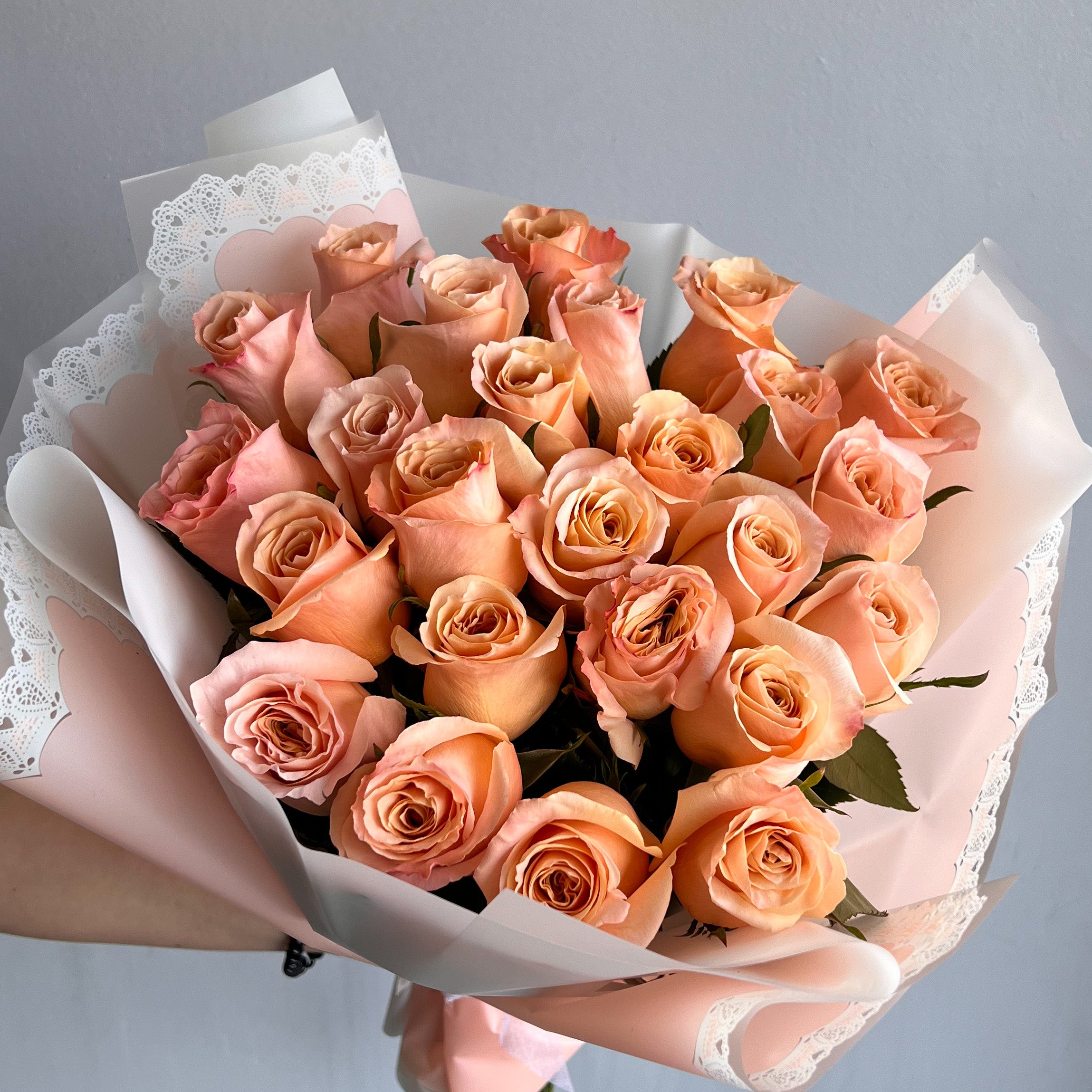 Shimmer Roses Bouquet - Premium No Filler Fresh Flowers for Weddings, Anniversaries & Romantic Gifts