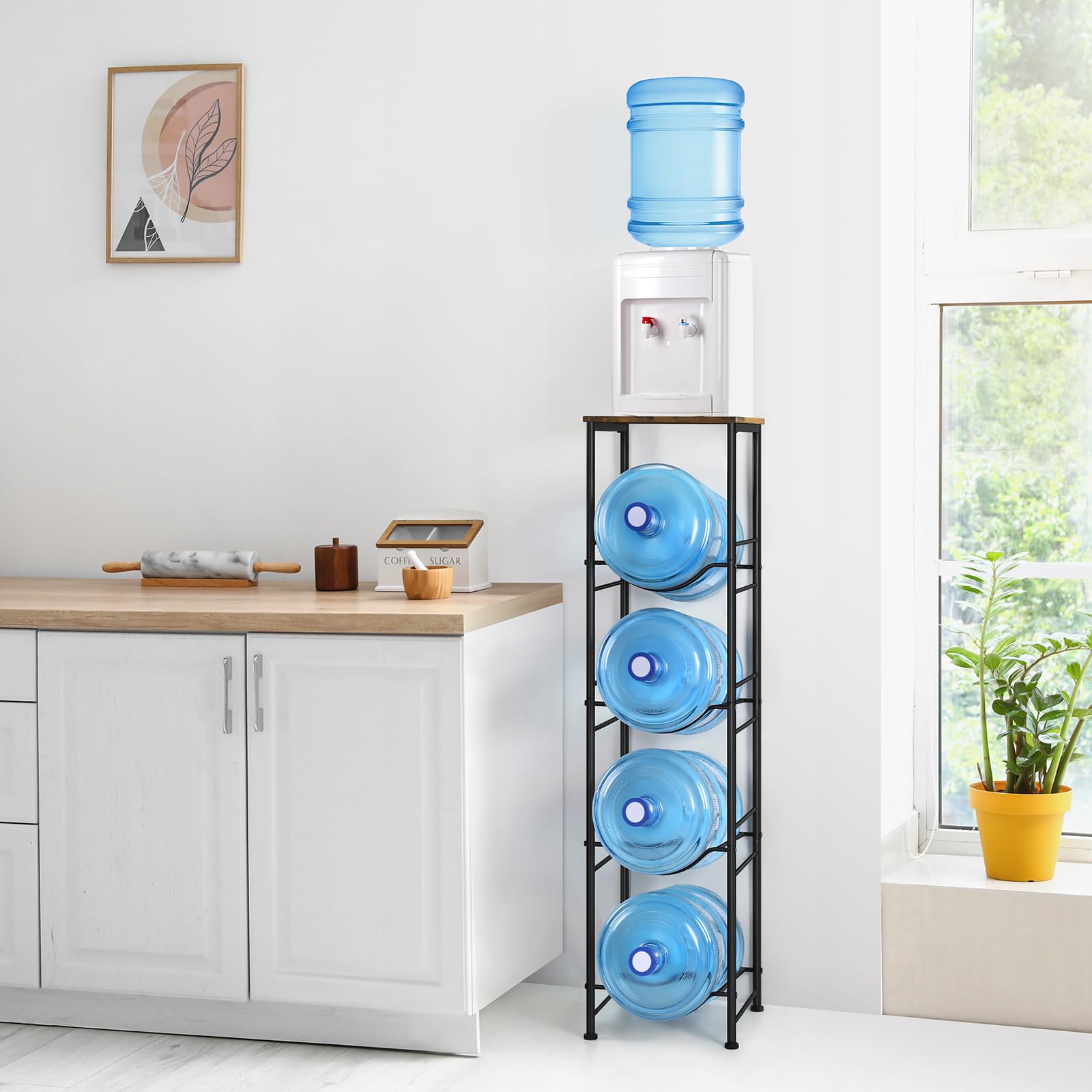 5-Tier Water Bottle Holder Organizer for Kitchen, Office & Living Room