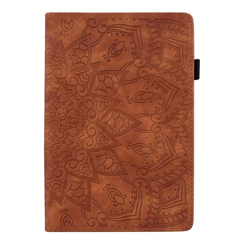 iPad Air 5 2022 Case - Premium Leather Cover with Classic Flower Design - Perfect for Work, Travel & Everyday Protection