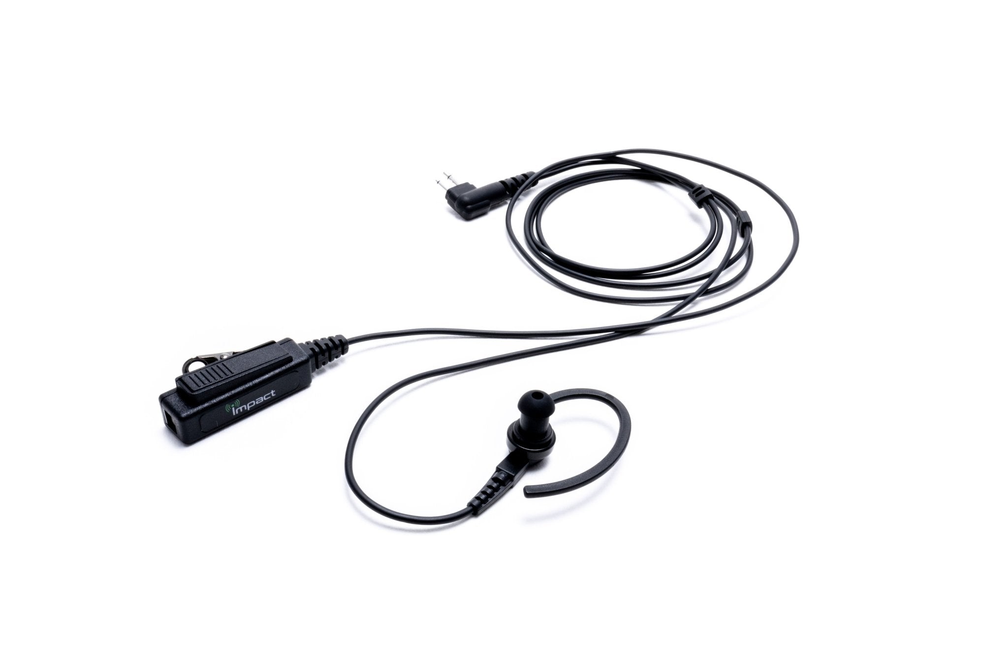 Impact Platinum Series 2-Wire Surveillance Kit with Ear Hook & In-Ear Bud - Secure Communication for Two-Way Radios - Ideal for Security, Law Enforcement & Professional Use