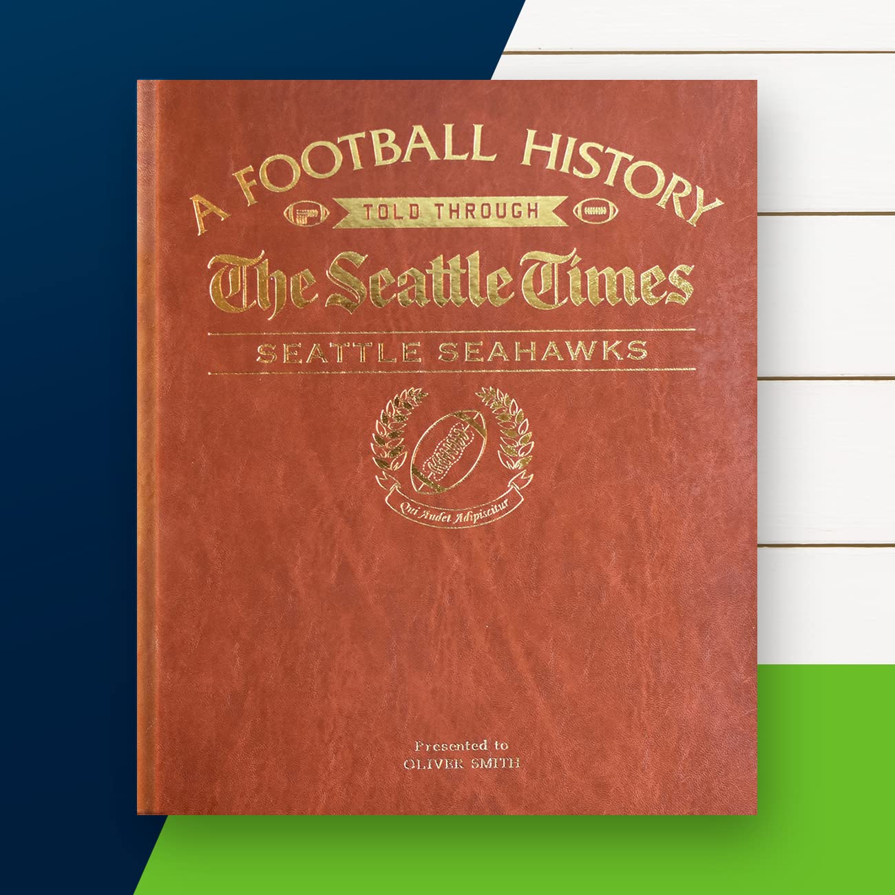 Personalized Football History Book - Custom Sports Fan Gift with Free Gold Foil Name Embossing - NFL History Through Newspaper Archives - Perfect for Football Enthusiasts, Anniversary Gifts & Man Cave Decor
