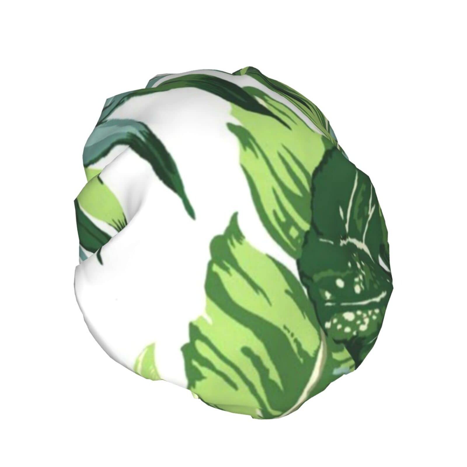 Waterproof Reusable Shower Cap for Women - Cute Banana Leaf Design Double Layer Bathing Hair Cap | Perfect for Shower, Spa, Swimming & Hair Care