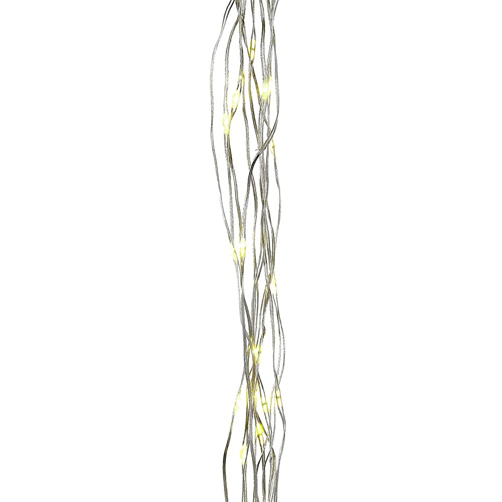 Kurt S. Adler 16.4-Foot Battery-Operated 50 Light Warm White LED Fairy Light Set with 8 Function Remote Control & Timer - Perfect for Christmas Decorations, Wedding Centerpieces, Bedroom Ambiance, and Outdoor Party Lighting