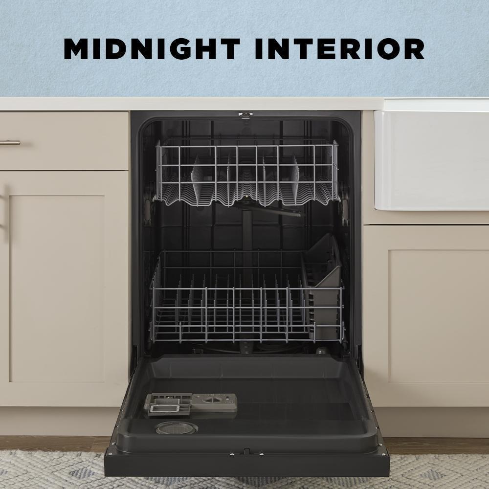 Amana ADFS2524RW 24-Inch Built-In Dishwasher with Midnight Black Interior - Quiet Operation, Energy Efficient for Modern Kitchens