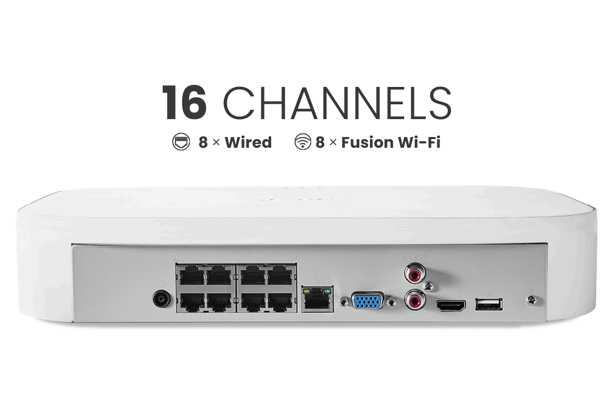 Lorex 4K 16-Channel (8 Wired + 8 Wireless) Security Camera System with 2TB NVR & 6 Bullet Cameras - Home & Business Surveillance Solution for Indoor/Outdoor Protection