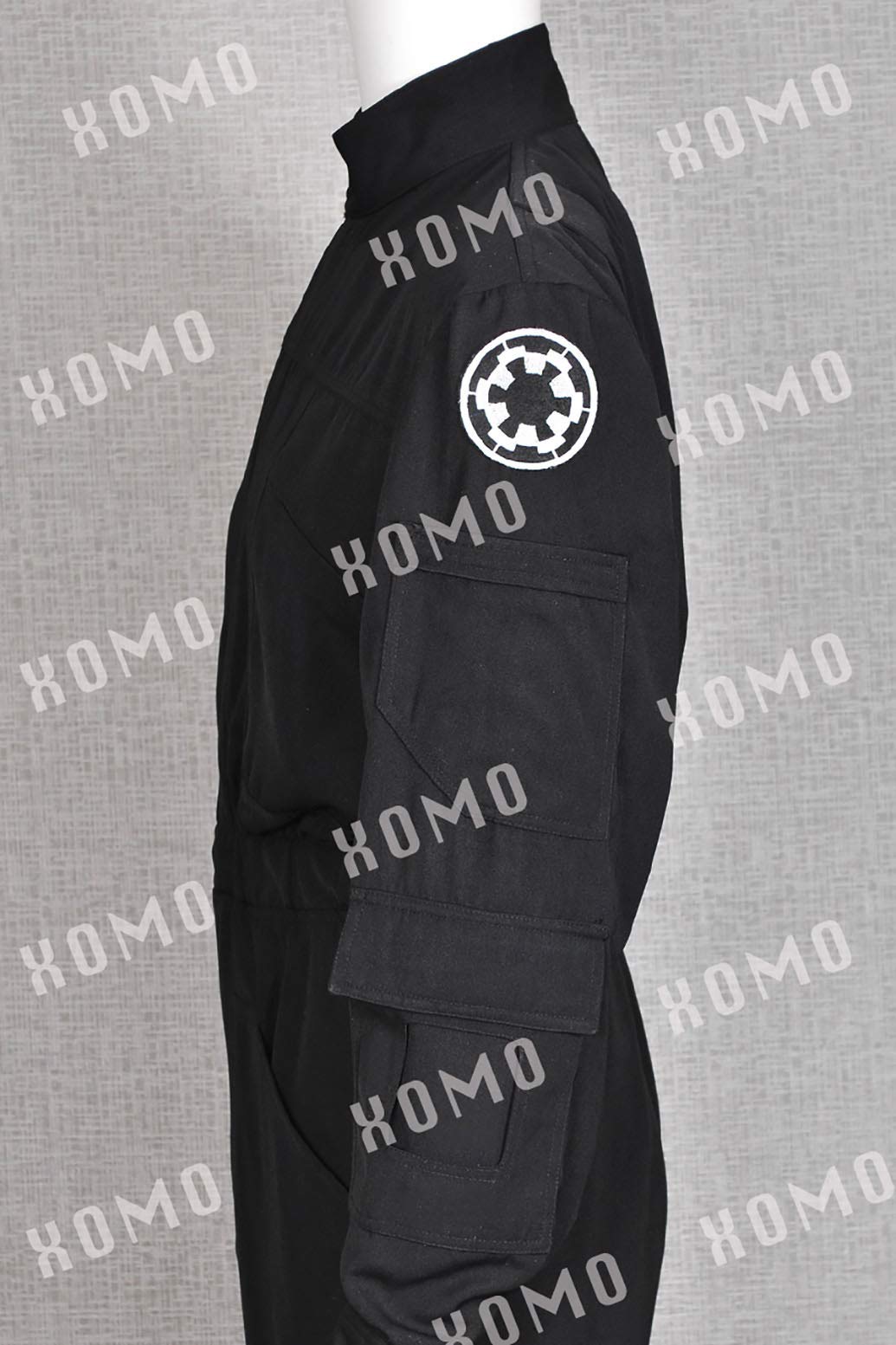 XOMO Imperial Flightsuit Cosplay Costume - Black Military Uniform Jumpsuit for Star Wars, Halloween & Cosplay Events - Premium Quality Adult Costume for Movie Fans & Collectors