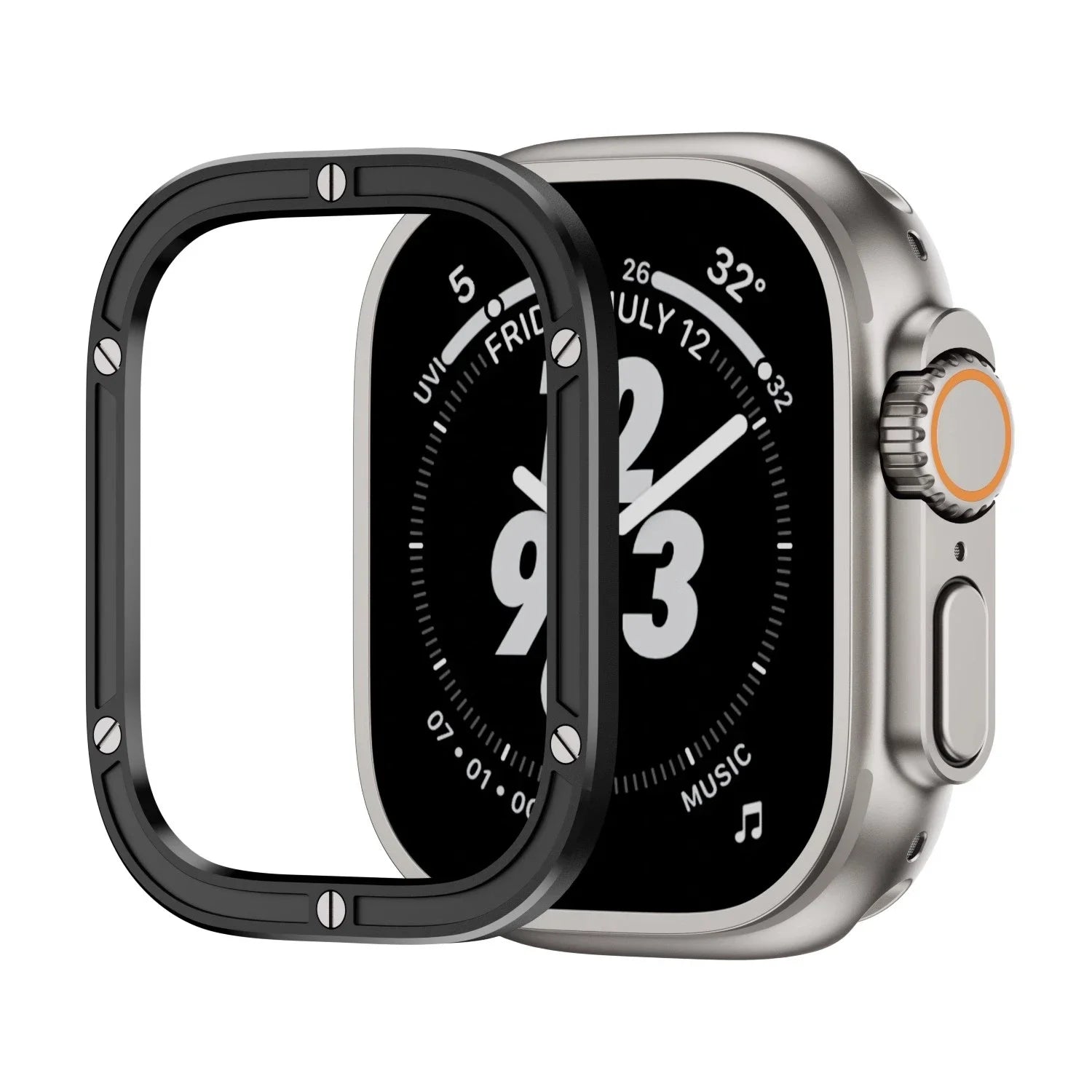 Premium 316L Stainless Steel Protection Ring for Ultra 49mm Smartwatch - Durable Scratch-Resistant Band for Workouts, Outdoor Activities & Daily Wear