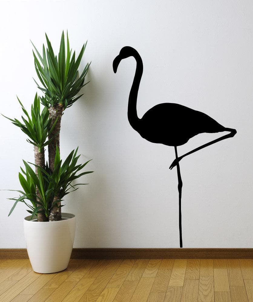 Flamingo Vinyl Wall Decal Sticker - Removable Home Decor for Nursery, Bedroom & Living Room - Tropical Themed Wall Art - #OS_MB972