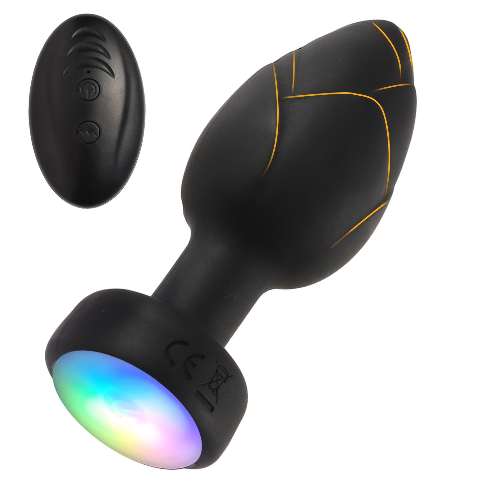 10-Speed Vibrating Anal Plug with LED Light & Remote Control - Rechargeable Adult Sex Toy for Men & Women, Perfect for Couples Play & Solo Pleasure