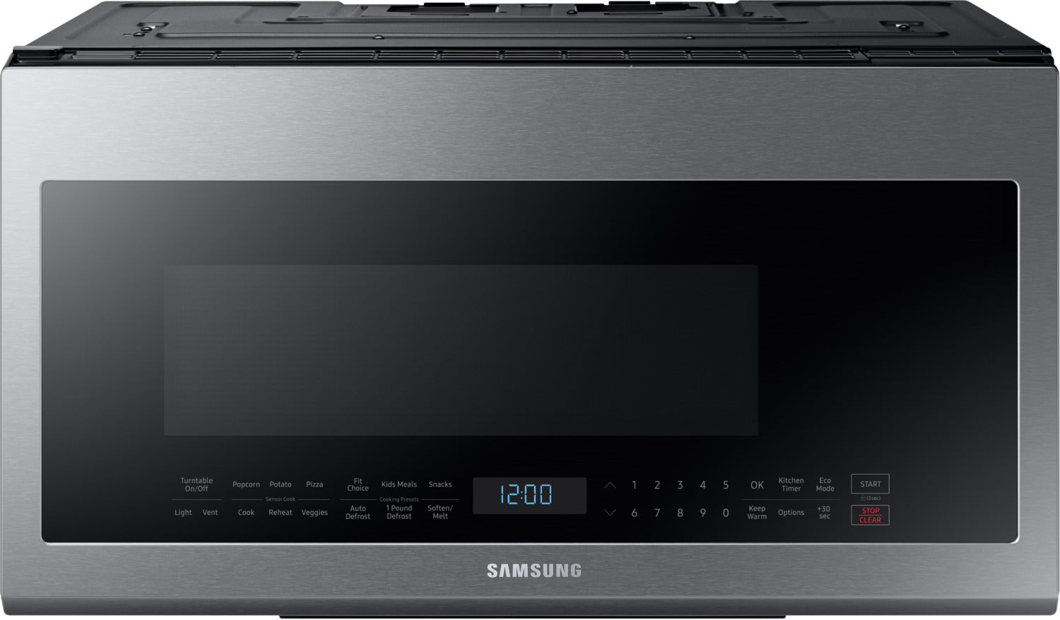 Samsung ME21M706BAS 2.1 Cu. Ft Stainless Steel Over The Range Microwave Oven - Perfect for Kitchen, Home Cooking & Space Saving Installation