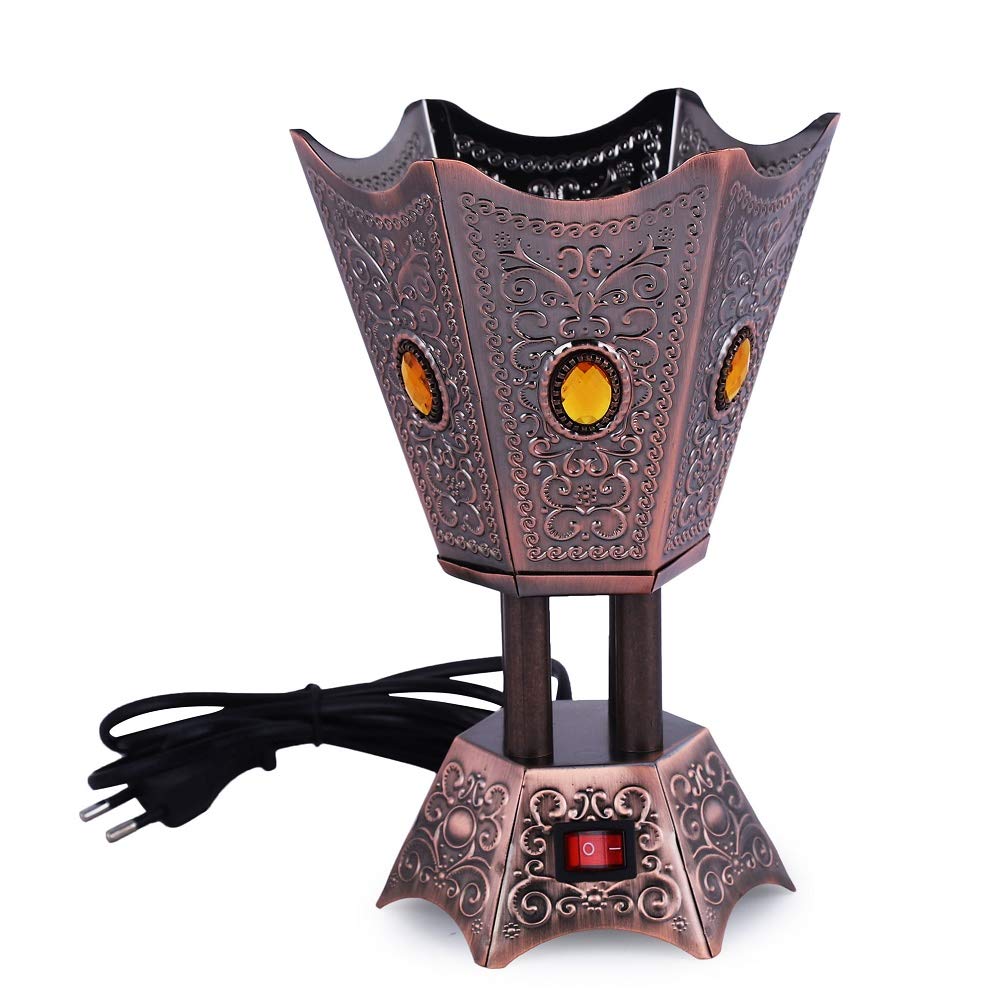 Premium Electric Bakhoor Burner - Automatic Oud & Frankincense Incense Warmer with LED Lights, Perfect for Home Aromatherapy, Meditation & Diwali Gifts (IB-23, Multi-Color) - Create Positive Energy & Relaxing Ambiance for Holidays, Yoga & Spiritual Practices