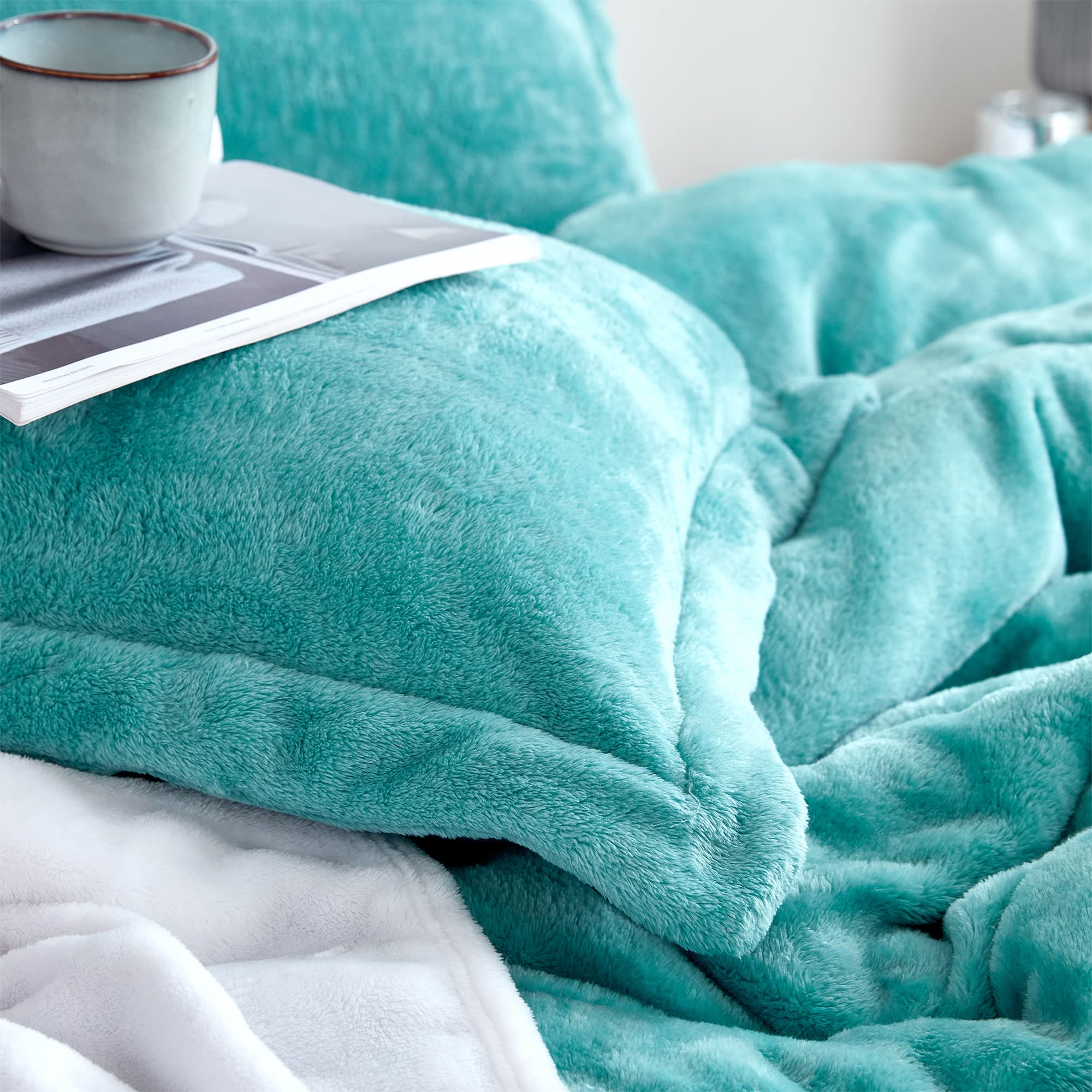 Byourbed Me Sooo Comfy - Coma Inducer® Oversized Queen Comforter in Dusty Turquoise - Ultra Soft Bedding for Luxurious Sleep & Cozy Nights