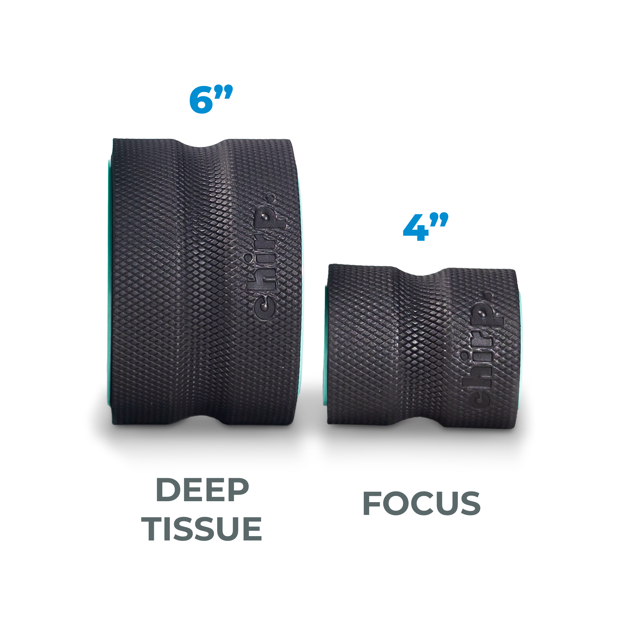 Chirp Wheel+ Deep Tissue Massager 2 Pack - Back Pain Relief & Muscle Relaxation for Home, Office & Travel Use