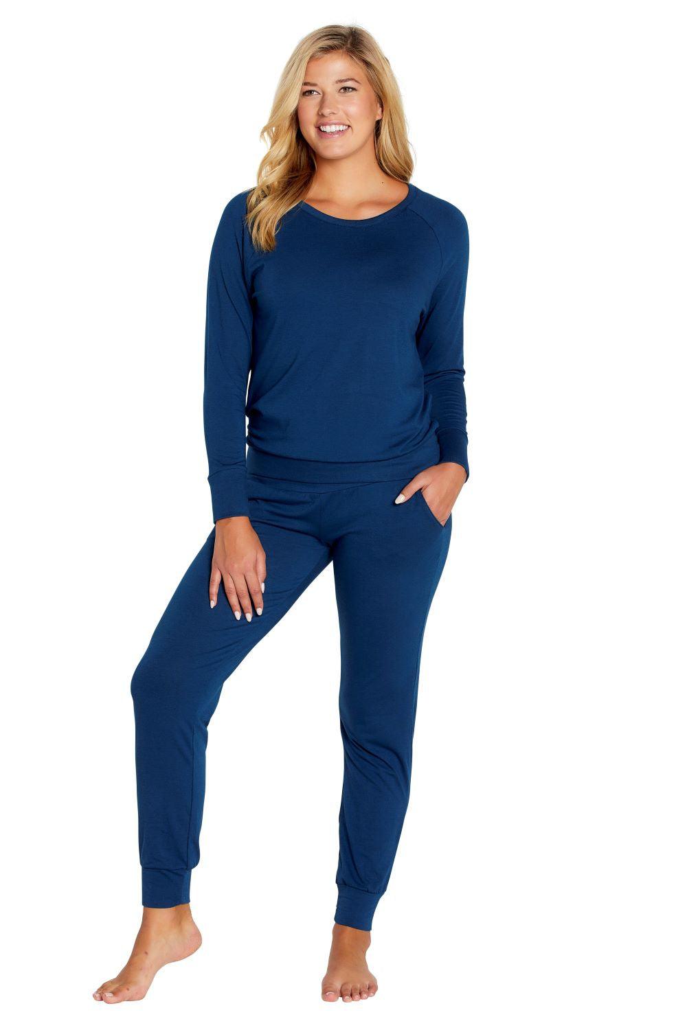 Laguna Women's Long Sleeve Loungewear Set - Soft Comfortable Lounge Pajama Outfit for Relaxing at Home, Yoga & Sleepwear