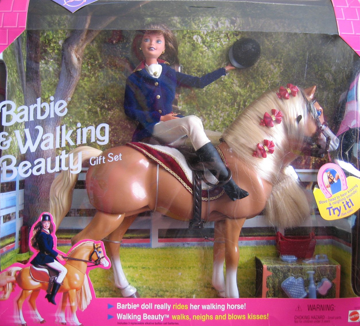 Barbie & Walking Beauty Doll Gift Set for Kids - Perfect for Birthday, Christmas, and Pretend Play (Ages 3+)