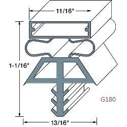 G180 32 x 78 3/4 OD Magnetic Door Gasket - 4 Sided Refrigerator Seal Replacement (NRE #302514) - Perfect for Refrigerator & Freezer Door Repair