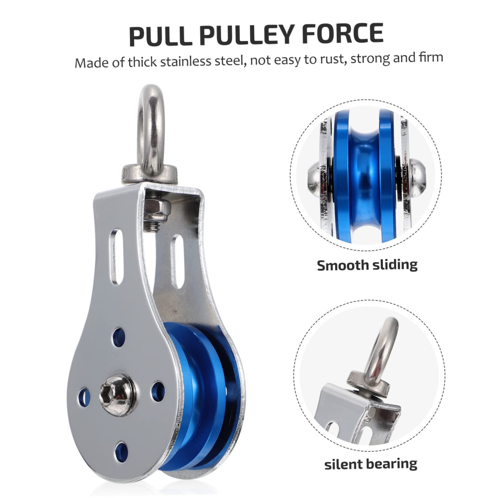 Kisangel 7-Piece Pulley Fitness Accessories Set - Rotating Wheel Training Tool for Home Gym, Strength Training & Physical Therapy - Durable Metal Scroll Wheel for Resistance Bands & Cable Machines