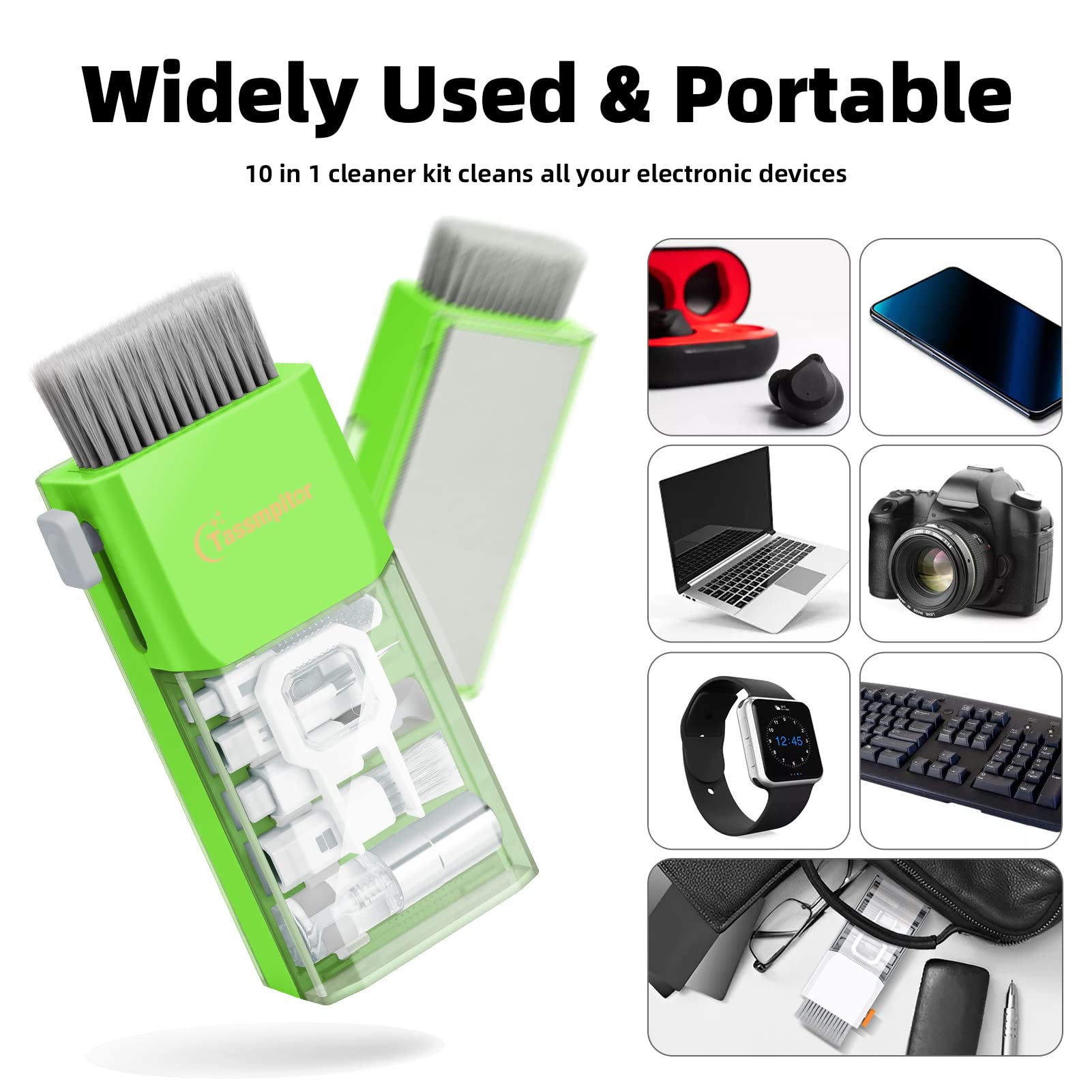 All-in-1 Electronics Cleaning Kit for MacBook, iPad, iPhone & Devices | Laptop Screen Keyboard Cleaner with Brush Tool | Safe for Computer, TV, Camera Lens | Perfect for Home, Office & Travel Use