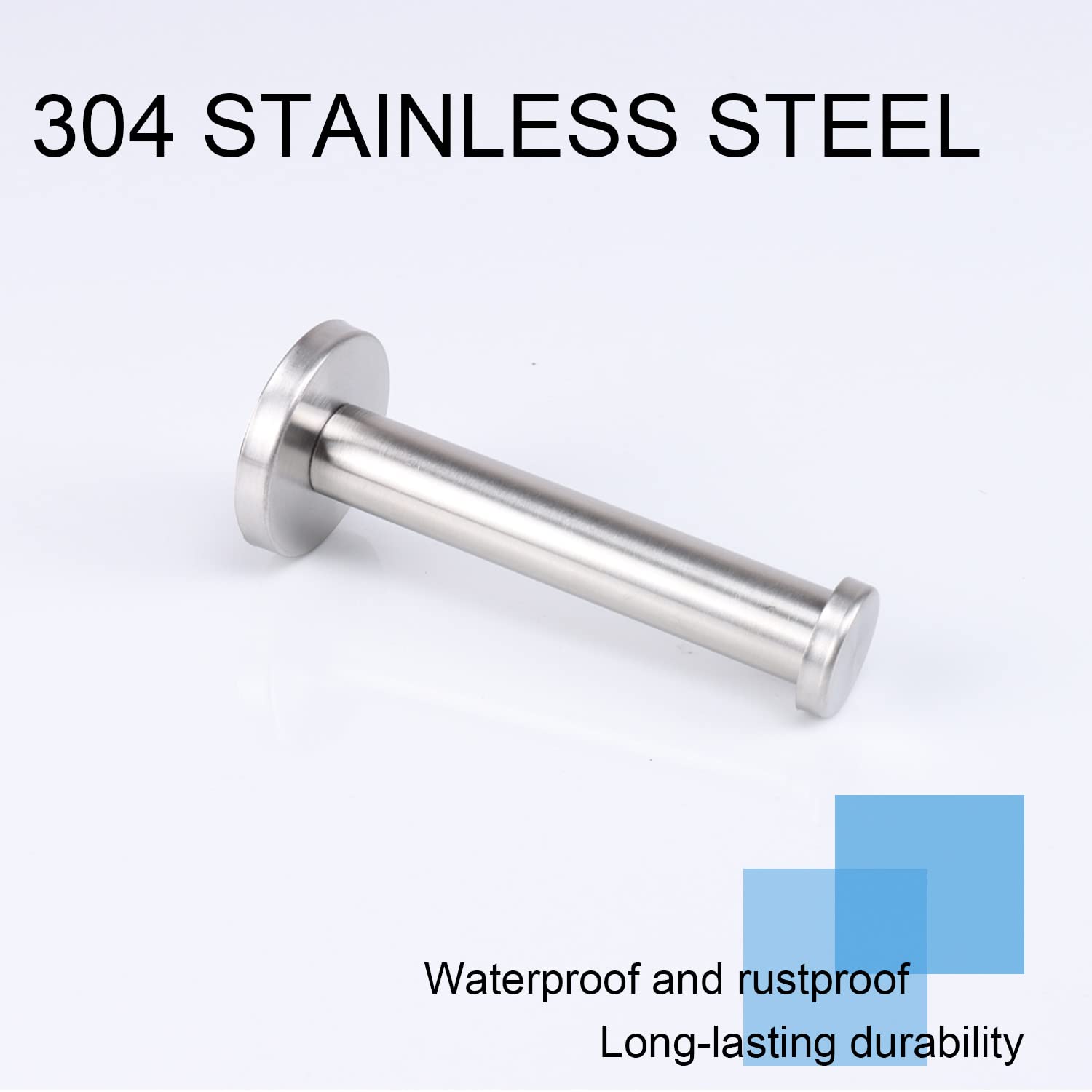 Stainless Steel Bath Towel Hooks 6-Pack - Heavy Duty Wall Mounted Robe Hooks for Bathroom, Bedroom & Kitchen - 4 Inch Brushed SUS 304 Clothes Hangers - Perfect for Hanging Towels, Coats & Robes