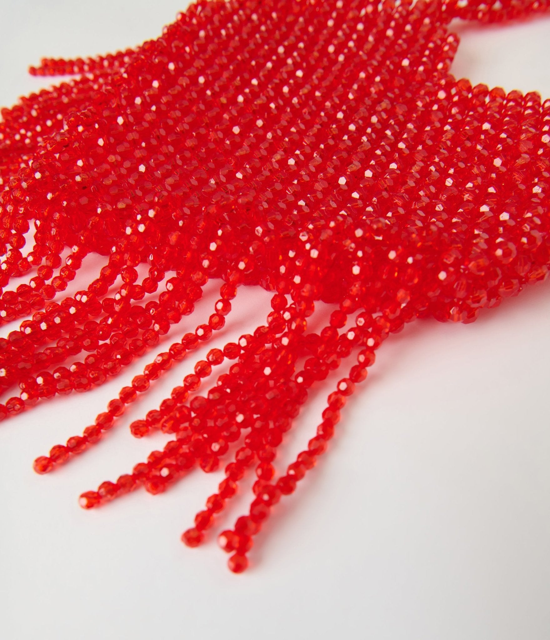 Luxury Red Heart Fringe Beaded Handbag for Women - Elegant Evening Clutch with Crystal Details | Perfect for Valentine's Day, Date Night & Special Occasions
