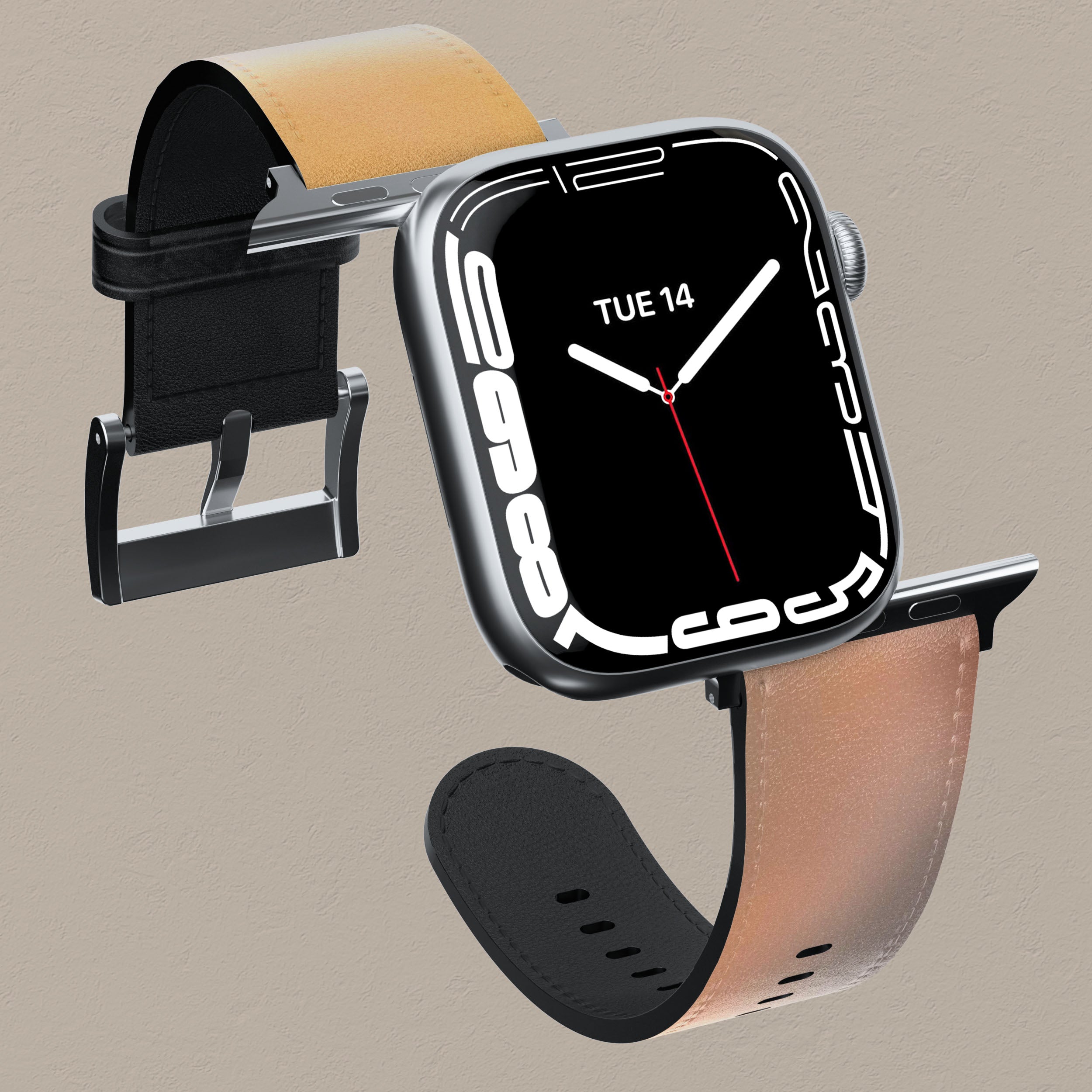 Premium Amber Haze Apple Watch Band - Soft Silicone Replacement Strap for Apple Watch Series 9/8/7/6/SE/5/4/3 - Stylish & Comfortable Sport Loop for Women & Men - Perfect for Workouts, Running & Everyday Wear