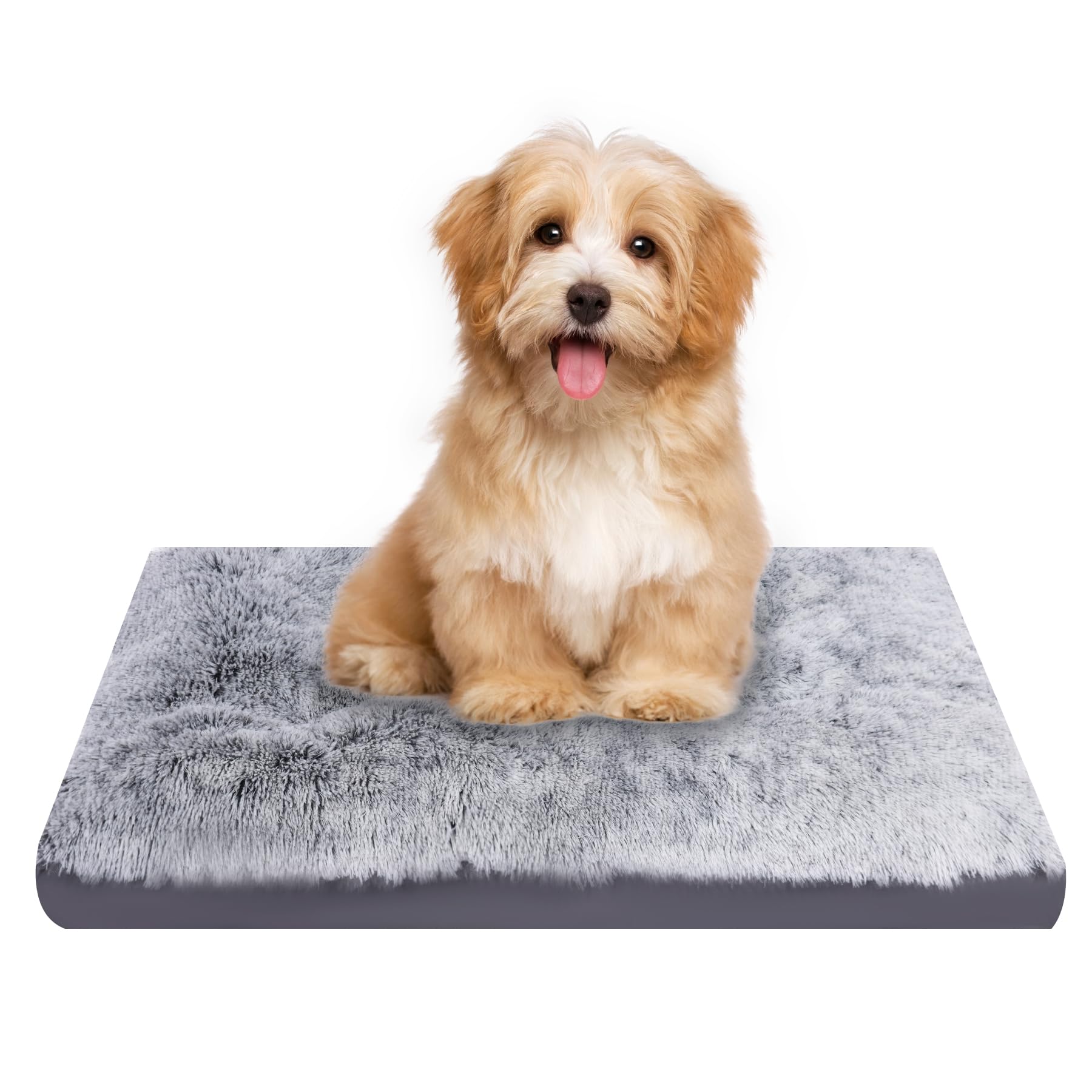 Round Hooded Dog & Cat Cave Bed - Plush Faux Fur Self-Warming Pet Bed with Removable Washable Cover - Cozy Donut Burrowing Bed for Puppies & Small Pets - Perfect for Winter Nights & Anxiety Relief