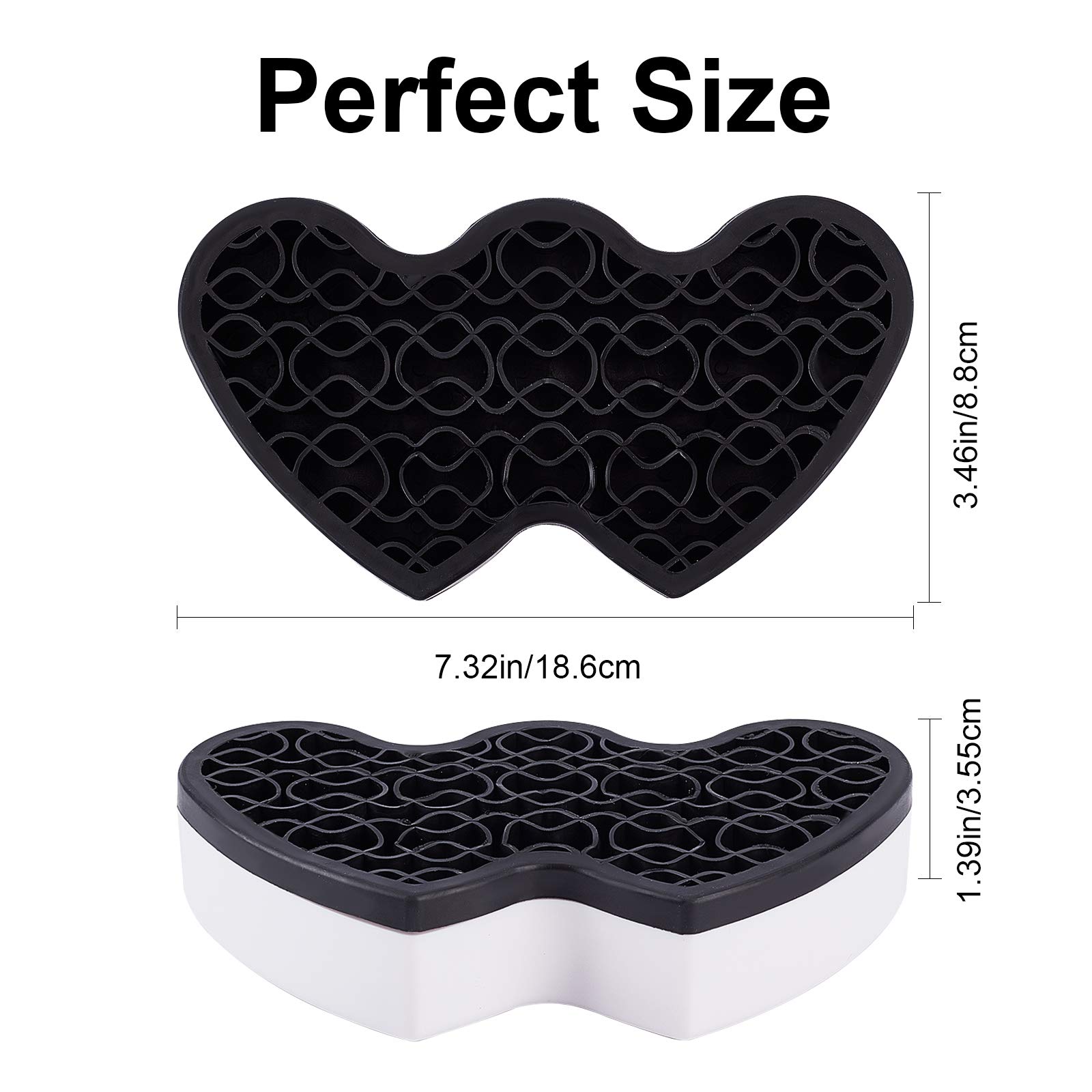 GORGECRAFT Silicone Makeup Brush Holder & Pen Organizer - Multipurpose Desktop Storage for Cosmetics, Painting Supplies, Office Accessories | Perfect for Vanity, Desk, and Travel (Black)