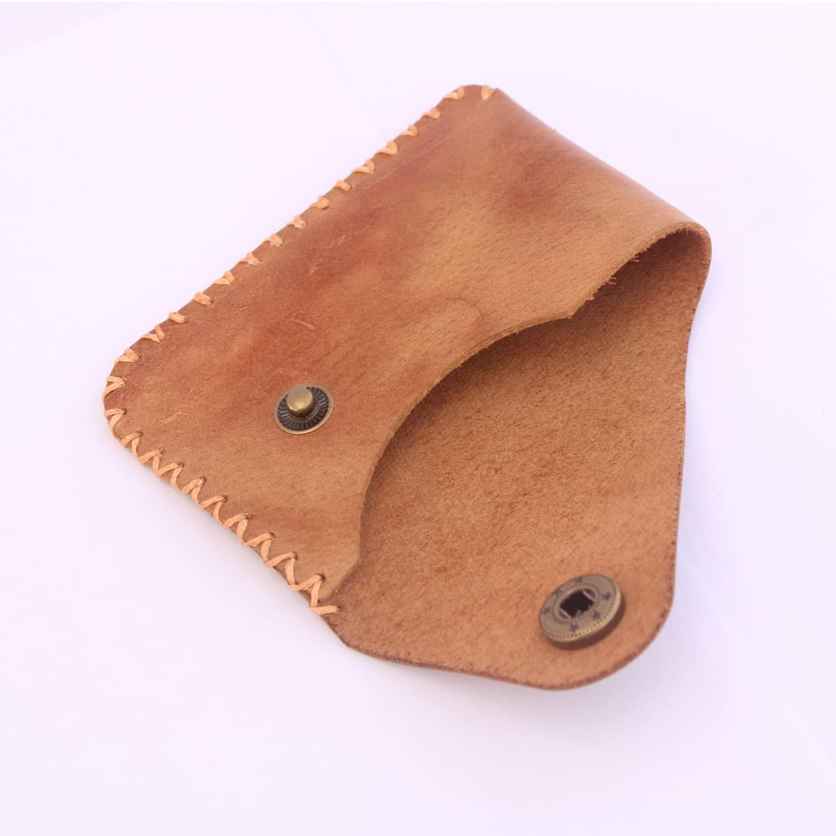 Handmade Genuine Leather Slim Card Holder Wallet - Front Pocket Minimalist RFID Blocking Card Organizer for Men & Women - Perfect for Travel, Business Cards, and Everyday Use