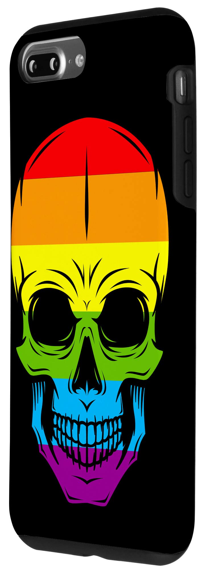 Rainbow Skull Gay Pride iPhone 7 Plus/8 Plus Case - LGBT Skeleton Design Protective Cover for Boys & Girls - Perfect for Pride Parades, LGBTQ Events & Everyday Use