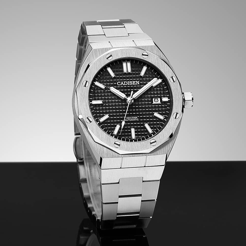 CADISEN Men's Automatic Mechanical Watch - 100M Waterproof Luxury Dress & Casual Wristwatch for Business, Formal & Everyday Wear