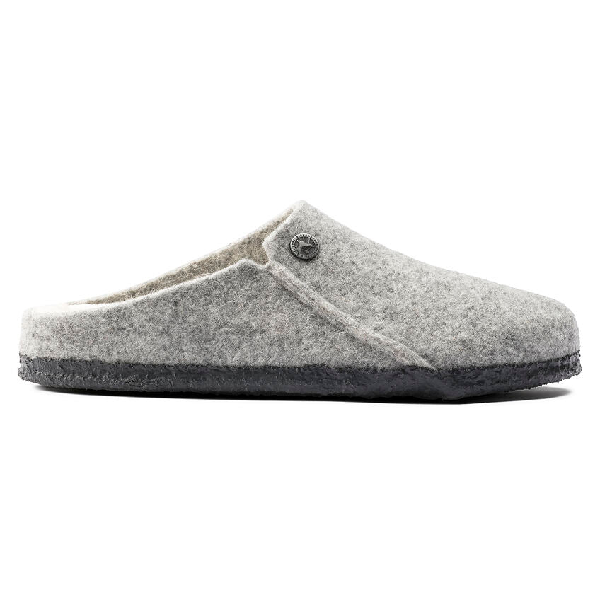 Birkenstock Zermatt Wool Felt Slippers - Light Gray Indoor/Outdoor Comfort House Shoes for Men & Women | Cozy Home, Office & Travel Footwear