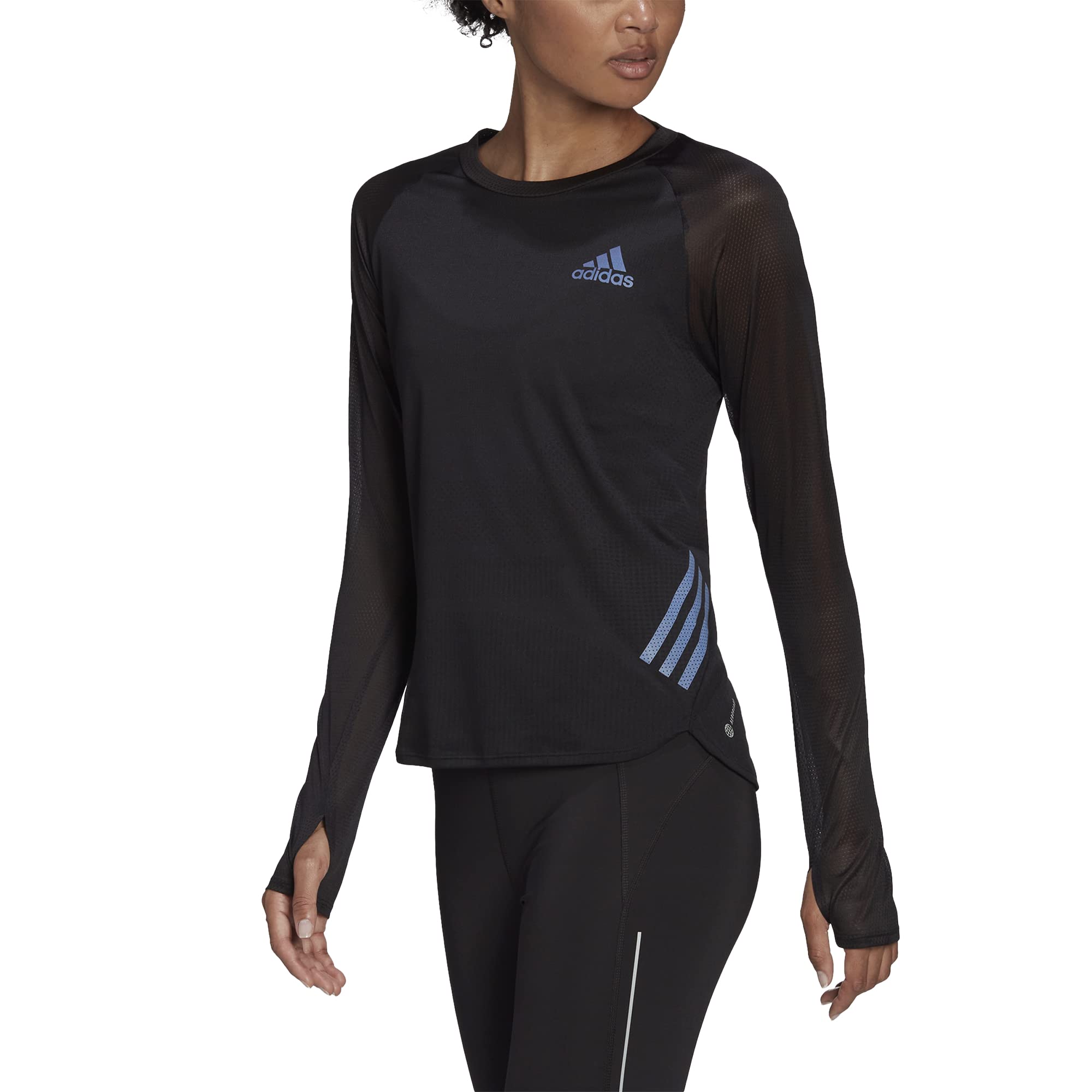 adidas Women's Adizero Running Long-Sleeve Shirt - Lightweight Performance Top for Marathon Training & Cold Weather Running