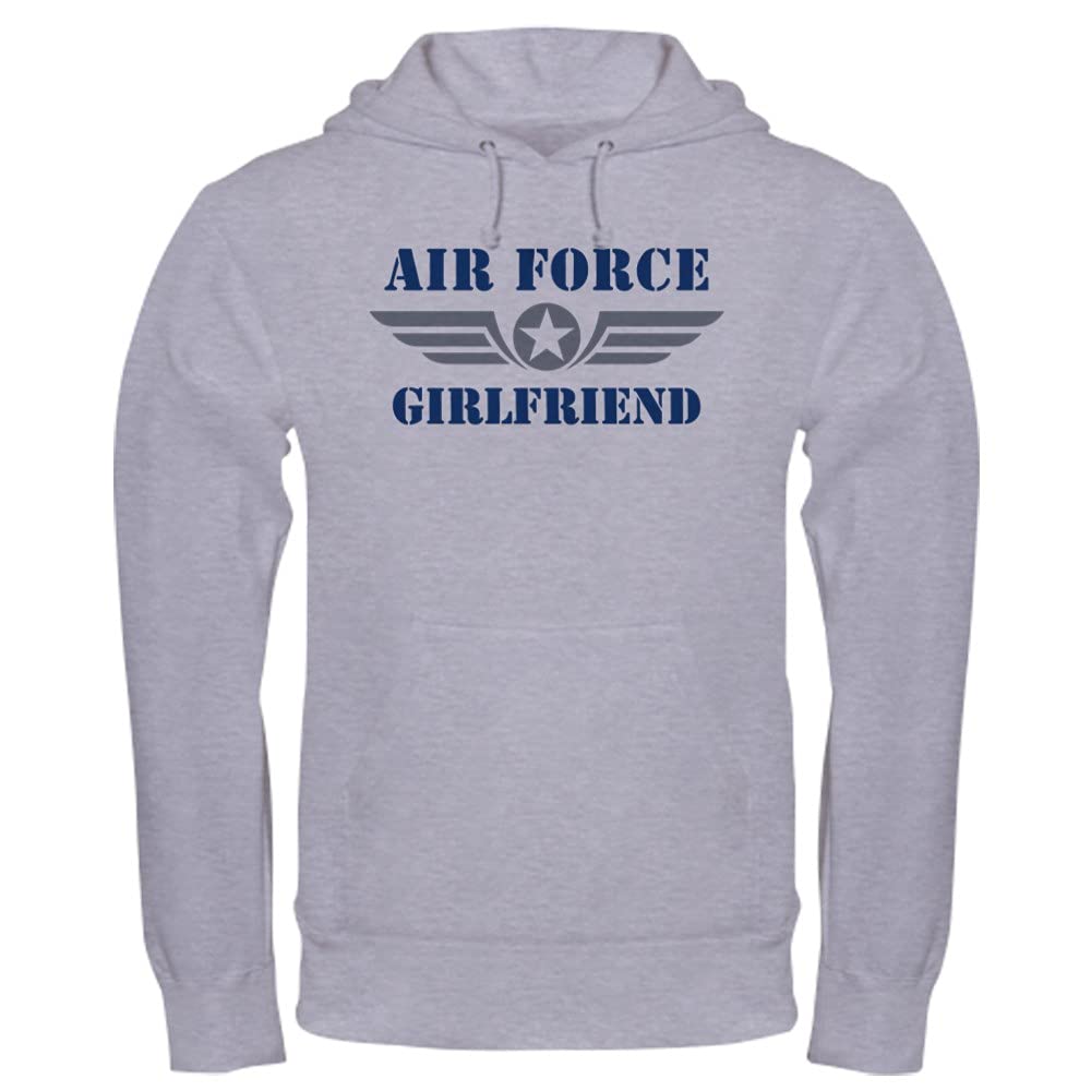 Air Force Girlfriend Hooded Sweatshirt - Military Apparel for Women - Cozy Pullover for Military Supporters & Girlfriends - Perfect for Military Balls, Homecoming & Everyday Wear