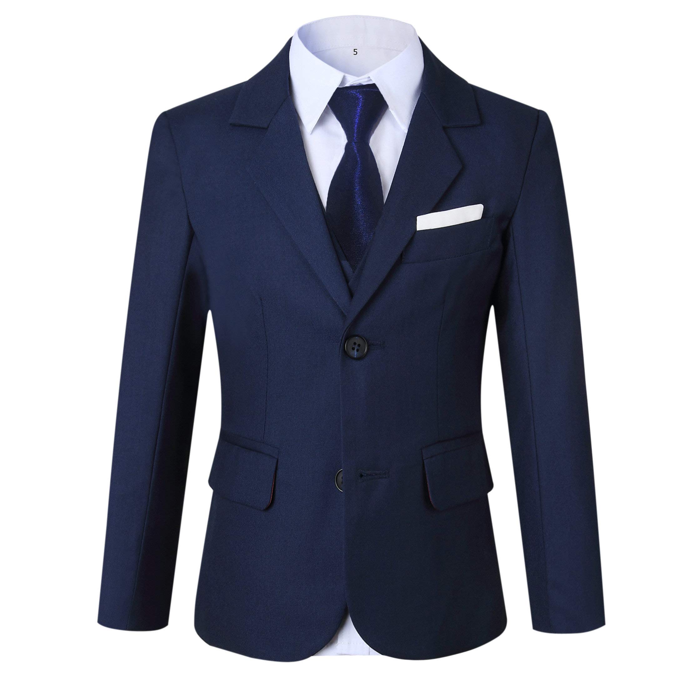Boys Slim Fit Suit Set for Toddlers - Formal 2-Piece Blazer & Pants Outfit for Weddings, Parties & Special Occasions