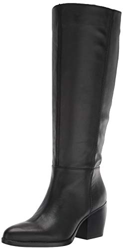 Black Leather Wide Calf
