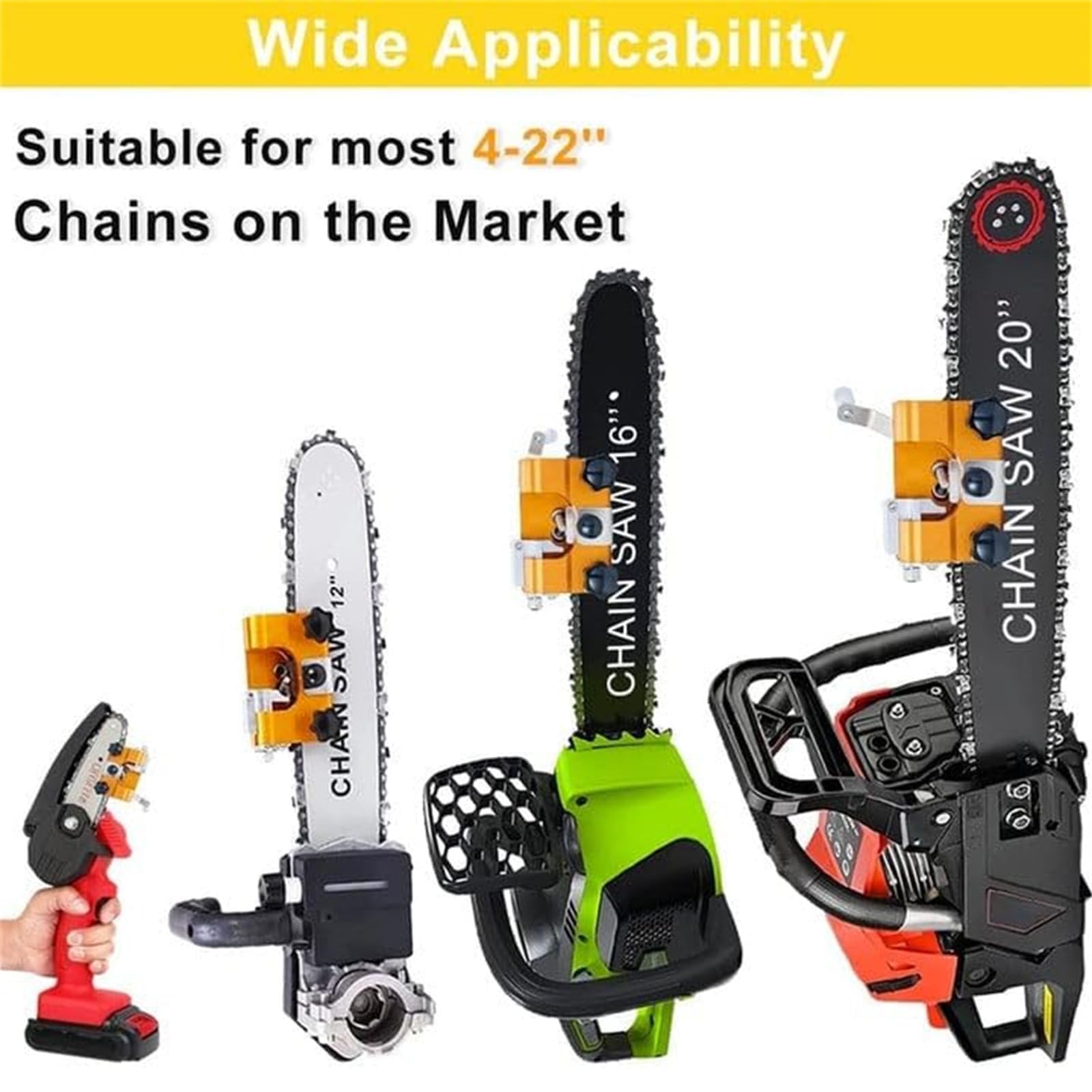Dotmalls Hand Cranked Chainsaw Sharpener Tool - 1 Grinding Head for Chainsaw Repair | Professional Saw Sharpening Kit for Woodworking & Forestry Maintenance