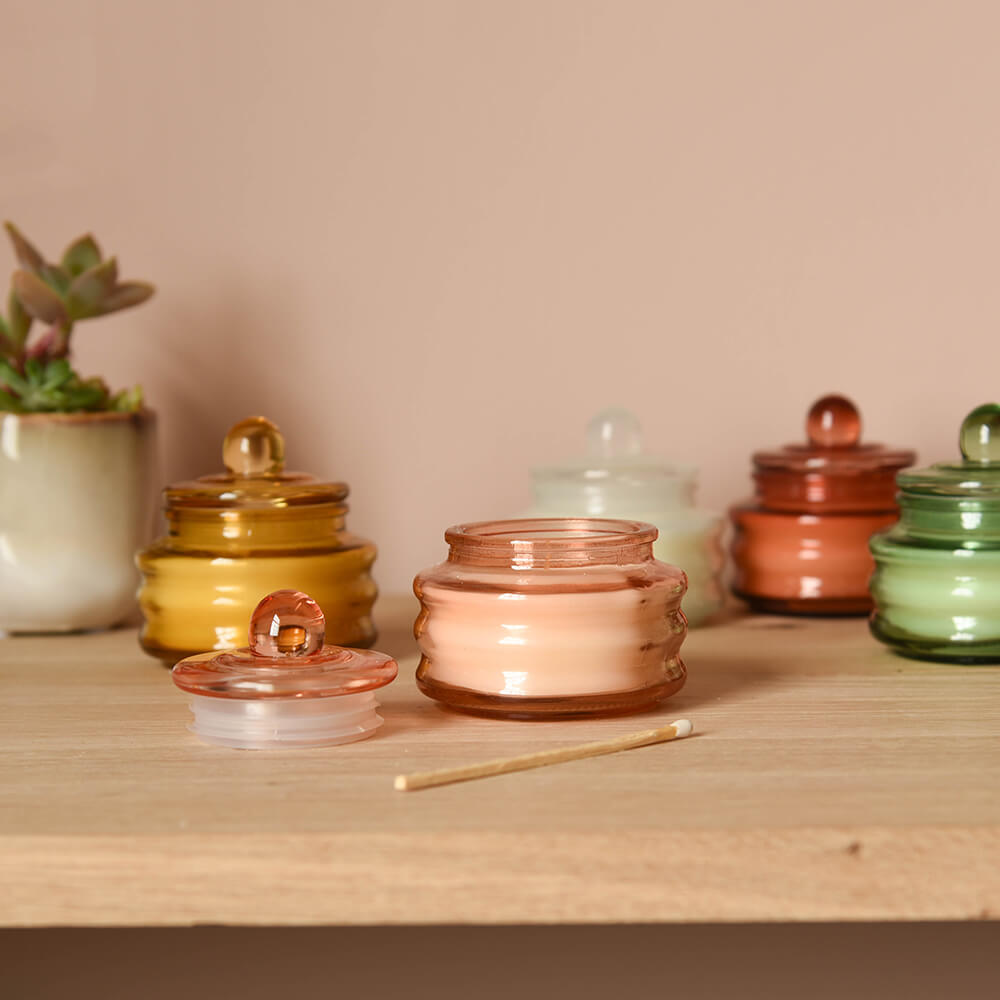 Premium Soy Wax Candle in Elegant Glass Jar with Lid - Perfect for Home Relaxation, Romantic Dinners & Spa Nights
