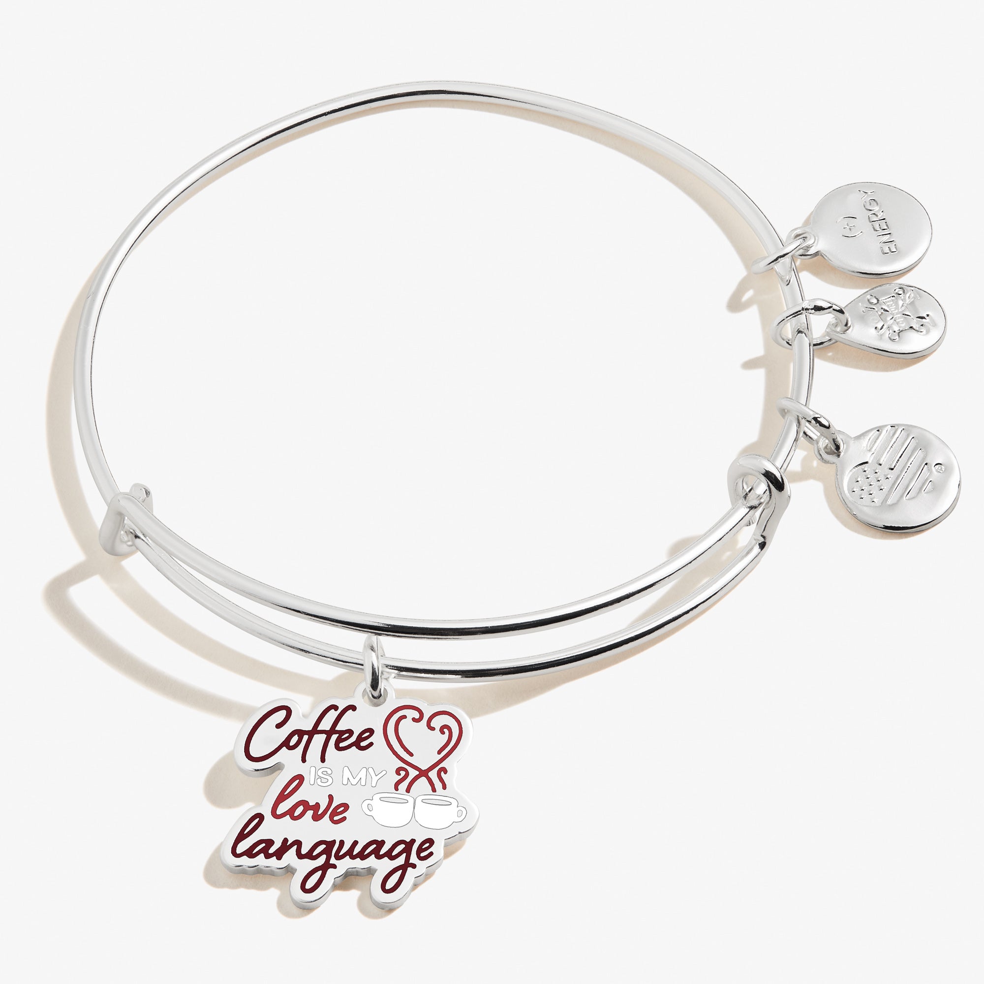 Coffee Lover Charm Bangle Bracelet - Minimalist Coffee Jewelry for Women - Perfect Gift for Coffee Enthusiasts & Baristas - Wear to Cafes, Work, or Daily Life