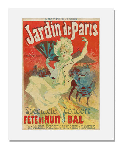Jules Chéret Jardin de Paris Art Print - Vintage French Poster Reproduction for Home & Office Decor | Perfect for Living Room, Bedroom or Gallery Wall Display