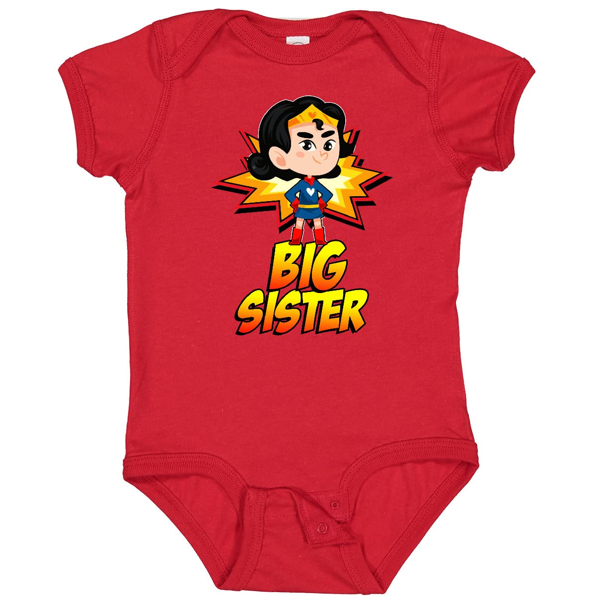 Inktastic Big Sister Superhero Baby Bodysuit - Cute Cotton Onesie for Toddlers & Infants - Perfect Sibling Gift for Newborns & Baby Showers - Great for Birthdays, Holidays & Family Photos