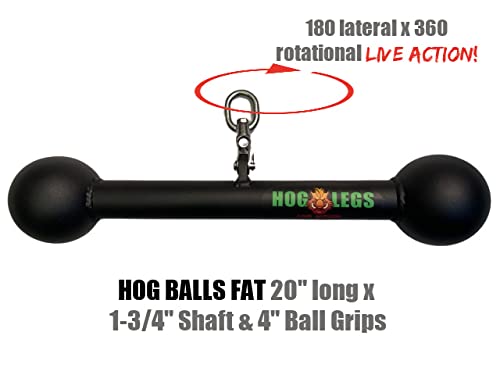 HOG Legs 'Hog Balls' Upper Body Gym Equipment - Premium Cable Arm & Back Workout Attachments for Strength Training | Perfect for Home & Commercial Gym Use
